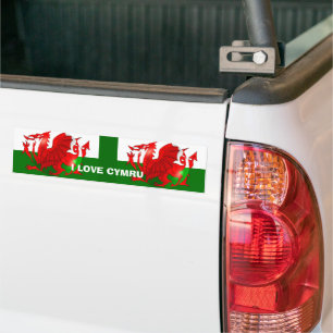 Welsh Flag Bumpersticker