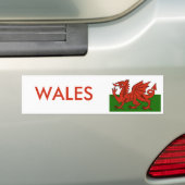 Welsh Flag Bumpersticker (Op auto)