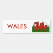 Welsh Flag Bumpersticker (Voorkant)