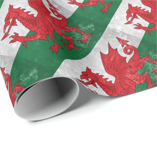 Welsh Flag Cadeaupapier (Rol Hoek)