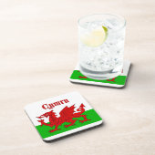 Welsh Flag Cymru Bier Onderzetter (Rechterzijde)