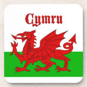 Welsh Flag Cymru Bier Onderzetter (Voorkant)