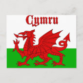Welsh Flag Cymru Briefkaart (Voorkant)