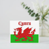 Welsh Flag Cymru Briefkaart (Staand voorkant)