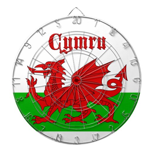 Welsh Flag Cymru Dartbord (Voorkant)