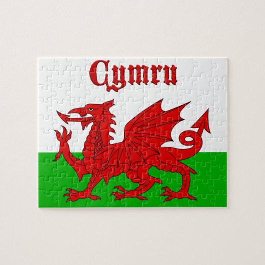 Welsh Flag Cymru Legpuzzel (Horizontaal)