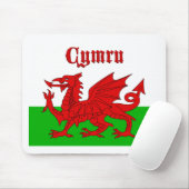 Welsh Flag Cymru Muismat (Met muis)