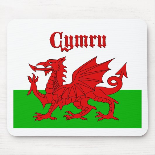 Welsh Flag Cymru Muismat (Voorkant)