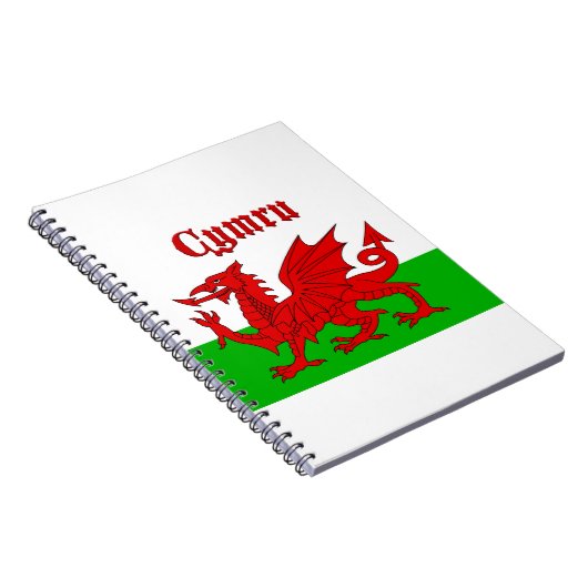 Welsh Flag Cymru Notitieboek (Rechterzijde)