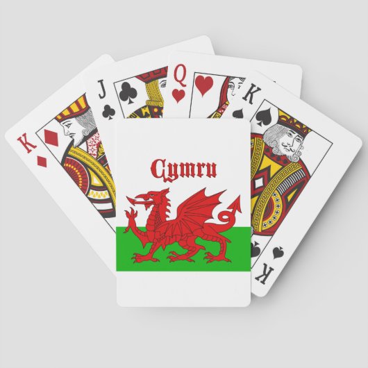 Welsh Flag Cymru Pokerkaarten (Achterkant)