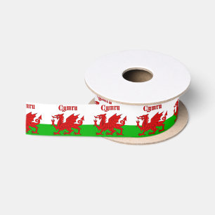 Welsh Flag Cymru Satijnen Lint