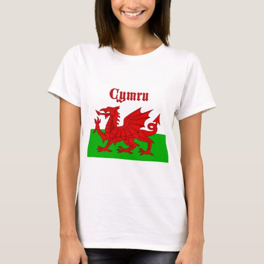Welsh Flag Cymru T-shirt (Voorkant)