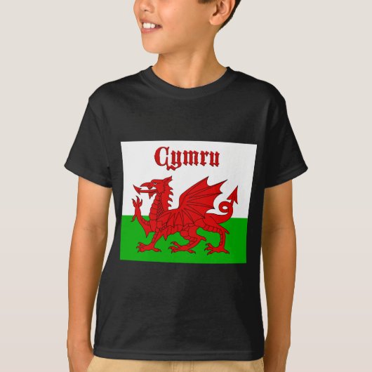 Welsh Flag Cymru T-shirt (Voorkant)