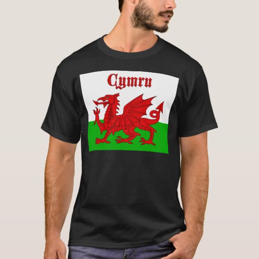 Welsh Flag Cymru T-shirt (Voorkant)