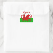 Welsh Flag Cymru Vierkante Sticker (Tas)