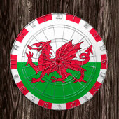 Welsh Flag Dartboard & Wales darts / game board Dartbord
