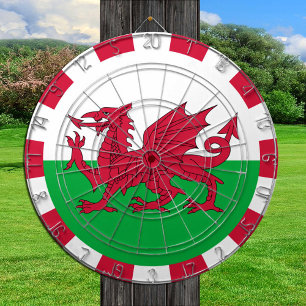 Welsh Flag Dartboard & Wales darts / game board Dartbord