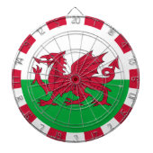 Welsh Flag Dartboard & Wales darts / game board Dartbord (Voorkant)
