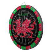 Welsh Flag Dartboard & Wales darts / game board Dartbord (Voorkant Rechts)