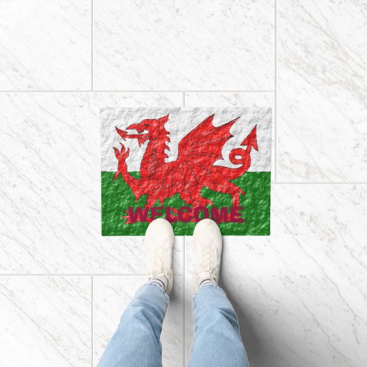 Welsh Flag Design Deurmat (Binnen)
