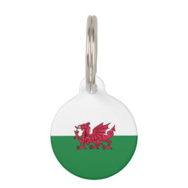 Welsh Flag Dog Label Huisdierpenning