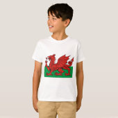 Welsh flag, draag het met trots t-shirt (Voorkant volledig)