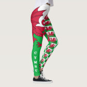 Welsh Flag, Dragon & Wales mode patriots/sport Leggings (Rechts)