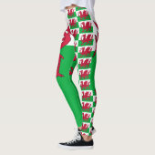 Welsh Flag, Dragon & Wales mode patriots/sport Leggings (Links)