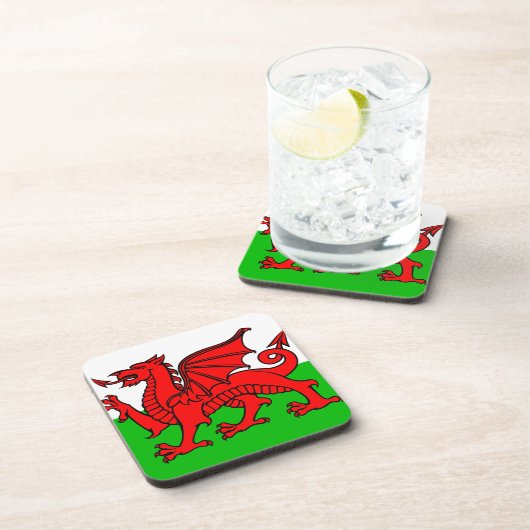 Welsh flag drankjes onderzetter (Rechterzijde)