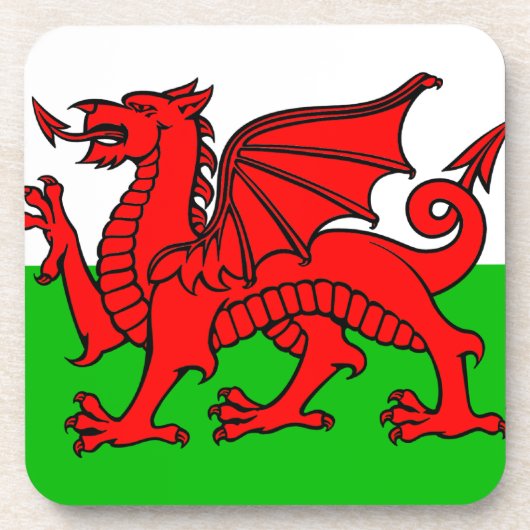 Welsh flag drankjes onderzetter (Voorkant)