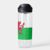 Welsh Flag fles, Red Dragon, patriottisch Wales Waterfles (Achterkant)