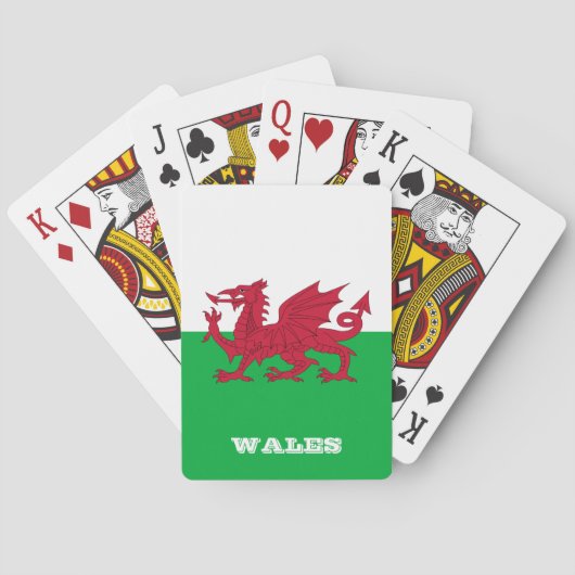 Welsh Flag Games, Wales-spelkaarten Pokerkaarten (Achterkant)