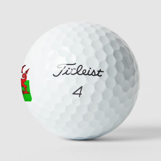 Welsh Flag Golf Balls Golfballen (Logo)