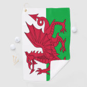 Welsh Flag & golf Wales - Cymru /sport Cardiff Golfhanddoek (Insitu)