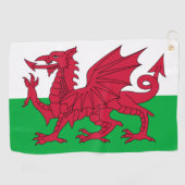 Welsh Flag & golf Wales - Cymru /sport Cardiff Golfhanddoek (Horizontaal)