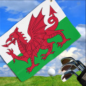 Welsh Flag & golf Wales - Cymru /sport Cardiff Golfhanddoek