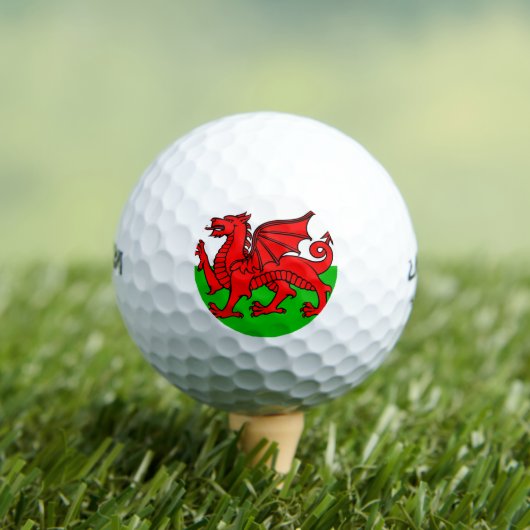 Welsh flag golfballen (Insitu Shirt)