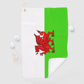 Welsh flag golfhanddoek (Insitu)