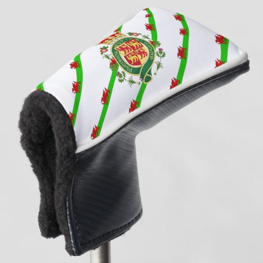 Welsh flag golfheadcover (3/4 voorkant)