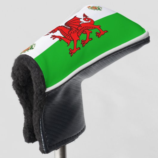 Welsh flag golfheadcover (3/4 voorkant)