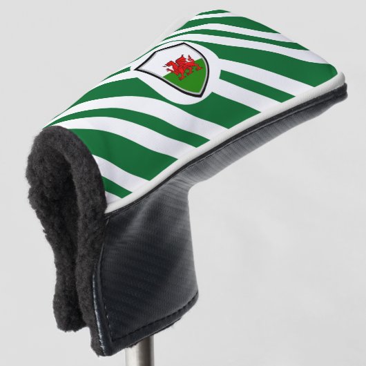 Welsh flag golfheadcover (3/4 voorkant)