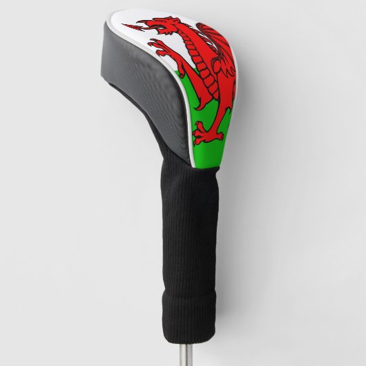 Welsh flag golfheadcover (Schuin)