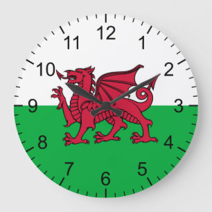 Welsh Flag Grote Klok
