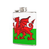 Welsh flag heupfles (Links)