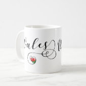 Welsh flag in Heart, Wales Koffiemok (Voorkant links)