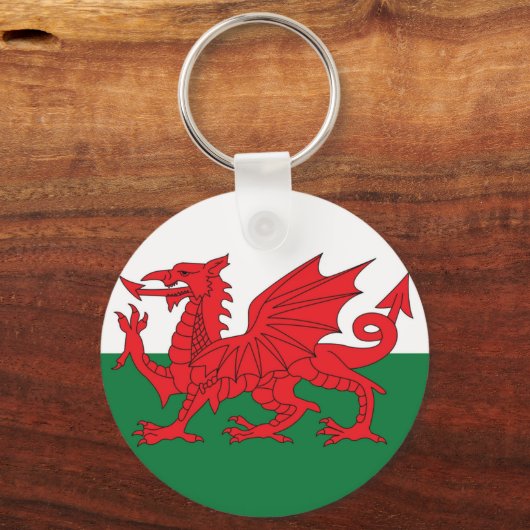 Welsh Flag Keyring Sleutelhanger (Voorkant)