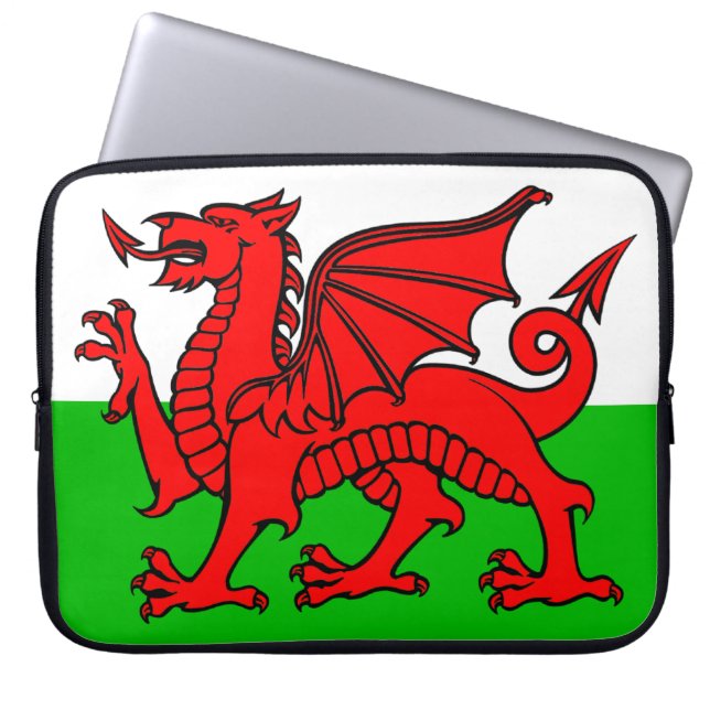Welsh flag laptop sleeve (Voorkant)