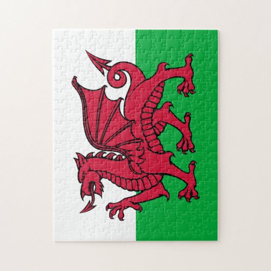 Welsh flag legpuzzel (Verticaal)