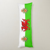 Welsh flag lichaamskussen (Achterkant (Verticaal))