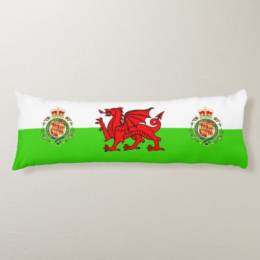Welsh flag lichaamskussen (Voorkant)